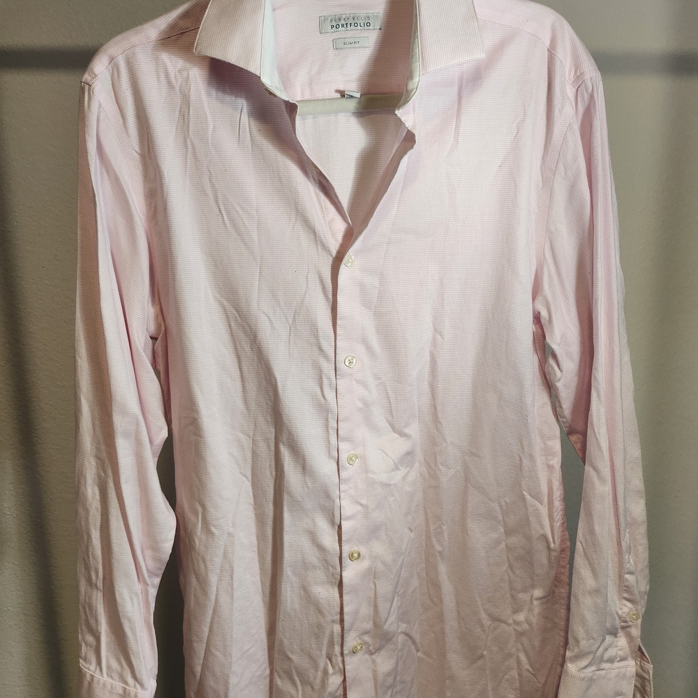 Perry Ellis Light Pink Men's Dress Shirt
